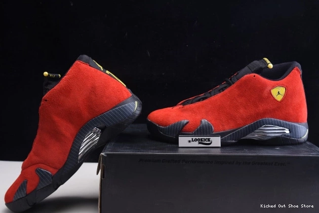 Kicked Out Shoe Store 654459-670 Red Jordan 14 Retro Air Challenge 0808